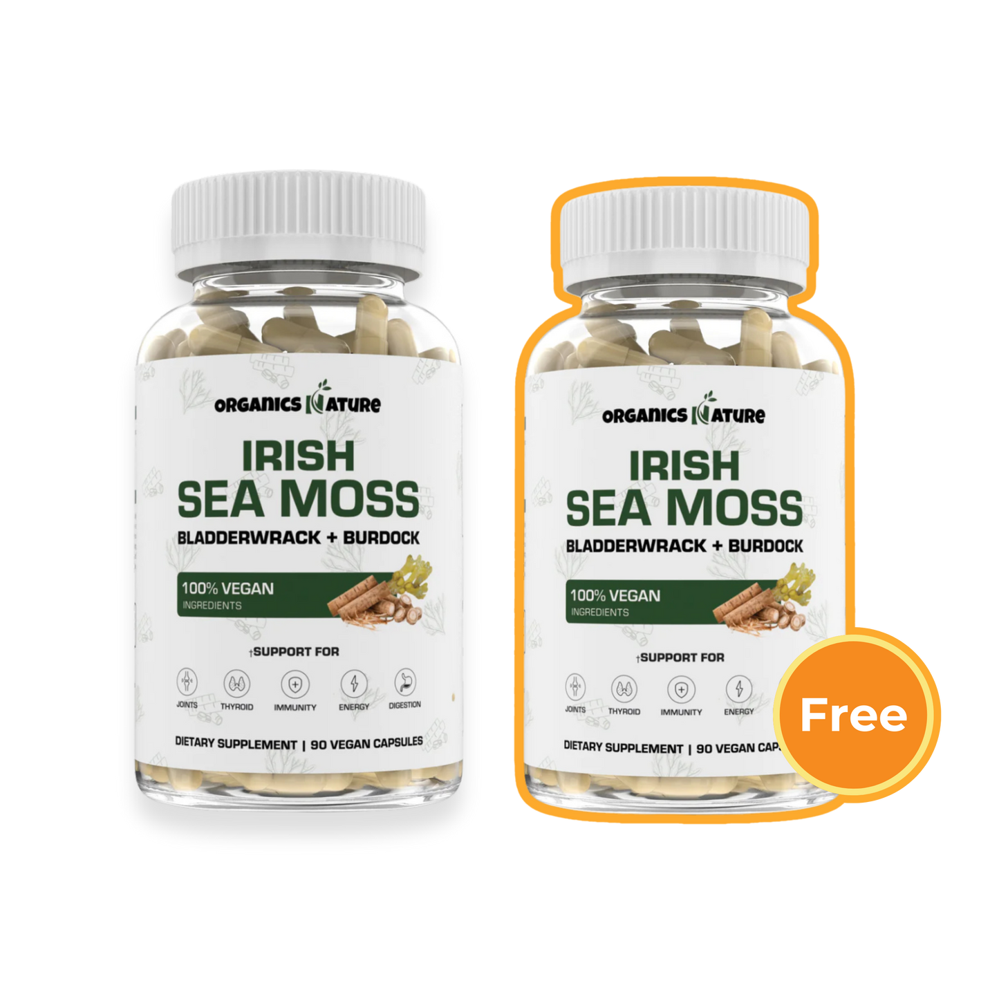 Irish Sea Moss With Bladder Wrack & Burdock Root BOGO